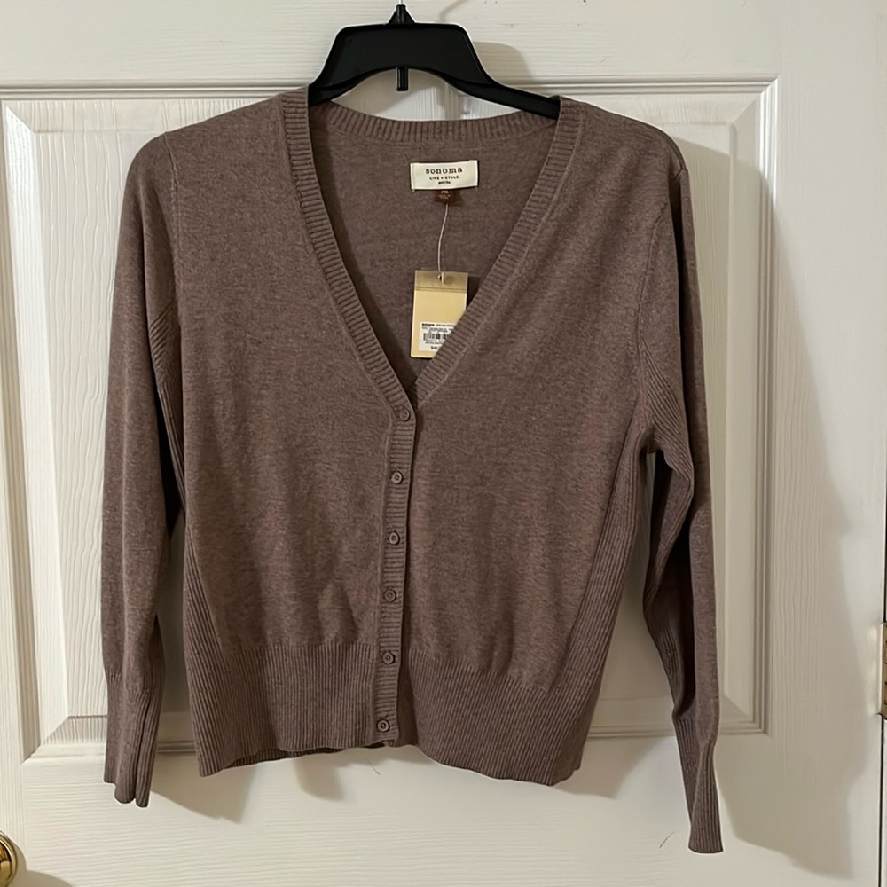 Sonoma petite extra large brown sweater.